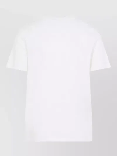 Moncler Short Sleeve Jersey T Shirt Tricolor Collar In Multi