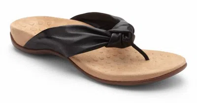 Vionic Bella Braid Thong Sandals In Black