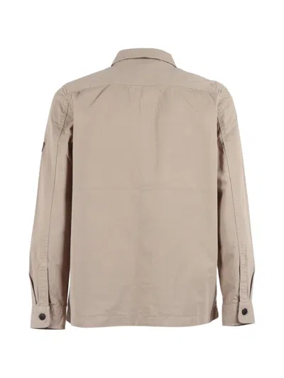 Barbour Buttoned Flap-pocket Overshirt In Neutral
