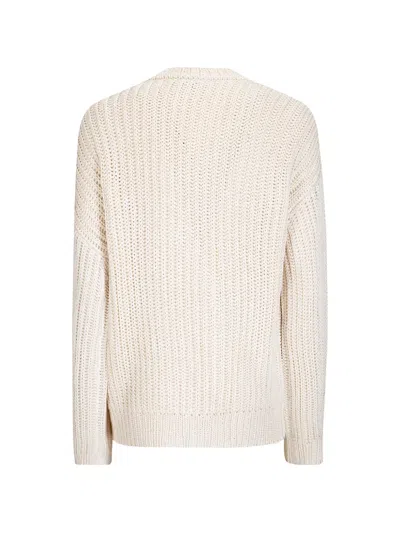 Ely Ely Daisy Buttoned Cardigan In Neutral