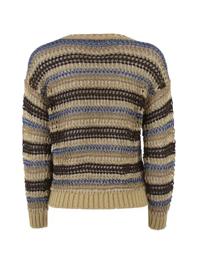 Weekend Max Mara Mesh-knit Jumper In Multi