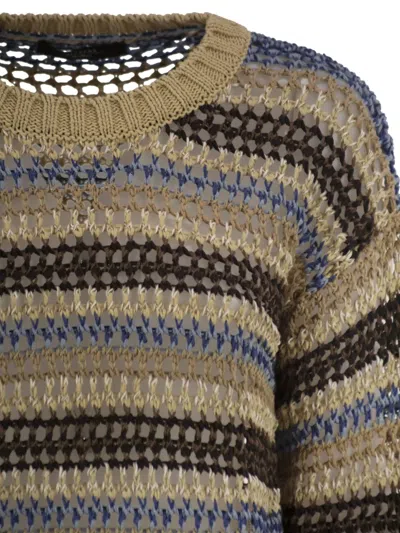 Weekend Max Mara Mesh-knit Jumper In Multi