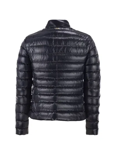 Herno Ultra Light Down Jacket With Bow Neckline In Black