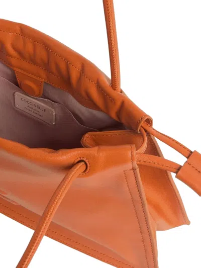 Coccinelle Medium Dulse Shoulder Bag In Orange
