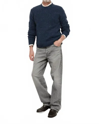 Alex Mill Jordan Marled Ribbed Cashmere Sweater In Blue