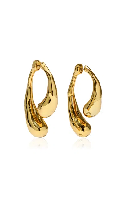 Alexis Bittar Molten Front-back 14kt Gold-plated Drop Earrings