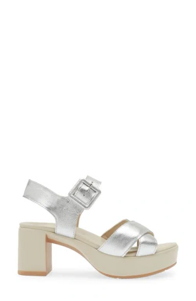 Naot Elite Platform Sandal In Silver