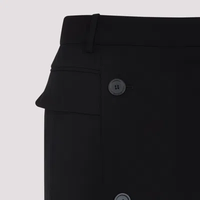 Balenciaga Women Viscose And Wool Twill Miniskirt In Black