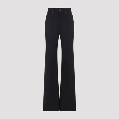 Balenciaga Straight Fit Stretch Wool Twill Tailored Pants In Black