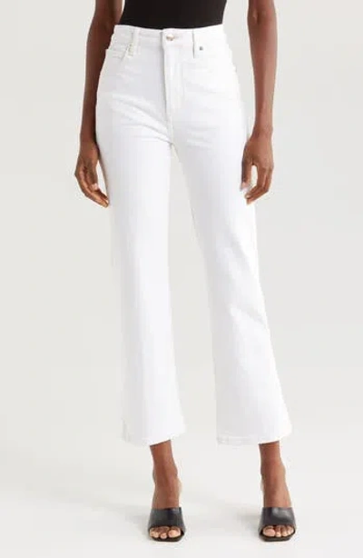 Frame The Pencil Crop High Waist Ankle Slim Straight Leg Jeans In White