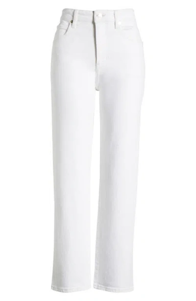 Frame The Pencil Crop High Waist Ankle Slim Straight Leg Jeans In White