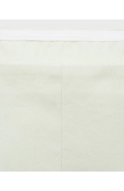 Mango Strapless Flared Top In Green