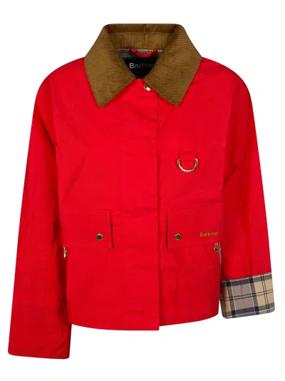 Barbour Mackworth Jacket With D-ring In Red