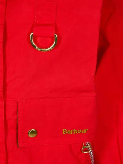 Barbour Mackworth Jacket With D-ring In Red