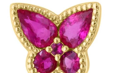 Effy Natural Ruby Butterfly Stud Earrings In Gold