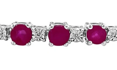 Effy Ruby & Diamond Bracelet In Pink
