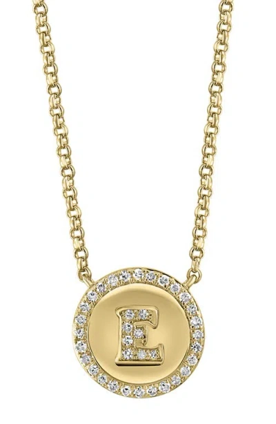 Effy Diamond 'e' Initial Pendant Necklace In Orange