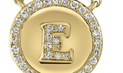 Effy Diamond 'e' Initial Pendant Necklace In Orange