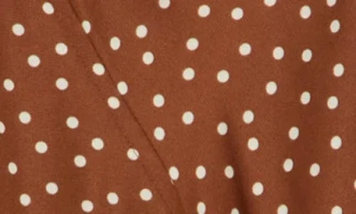 Max Studio Puff Sleeve Top In Brown