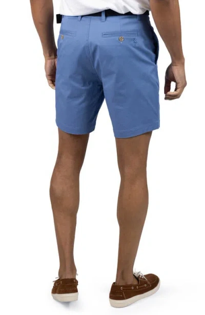 Tailorbyrd Stretch Cotton Performance Shorts In Blue