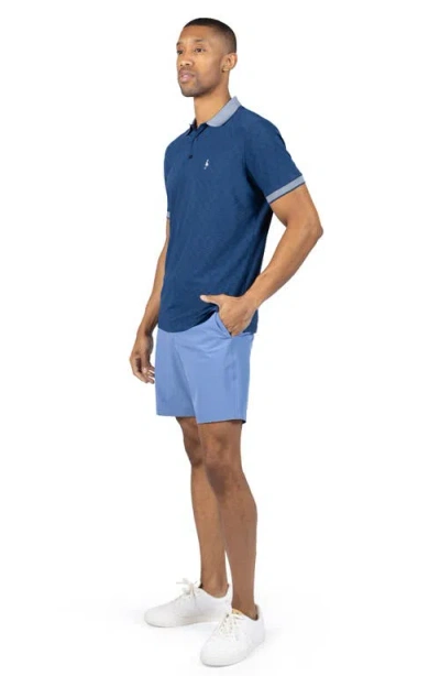 Tailorbyrd Stretch Cotton Performance Shorts In Blue