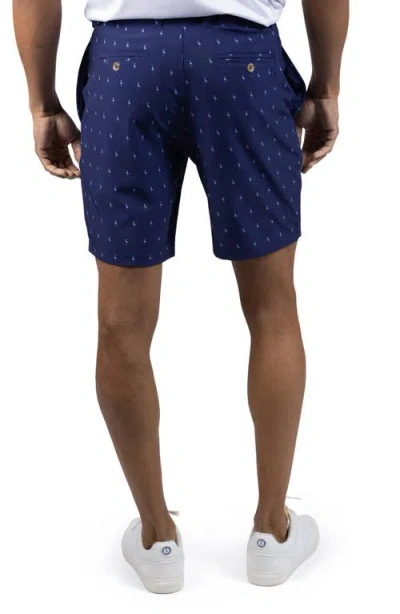 Tailorbyrd Print Performance Shorts In Blue