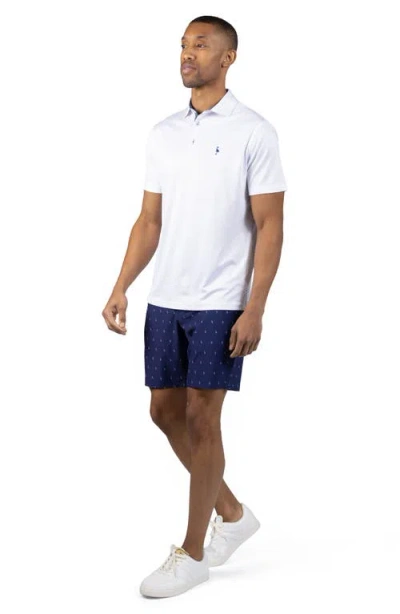 Tailorbyrd Print Performance Shorts In Blue