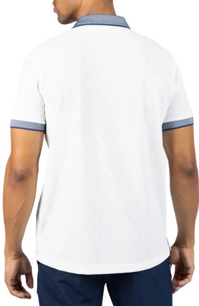 Tailorbyrd Tech Slub Performance Polo In White