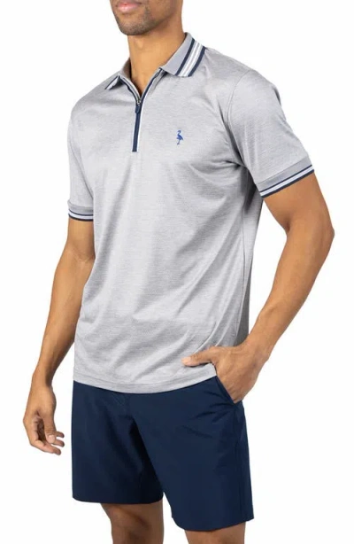 Tailorbyrd Performance Mesh Polo In Gray