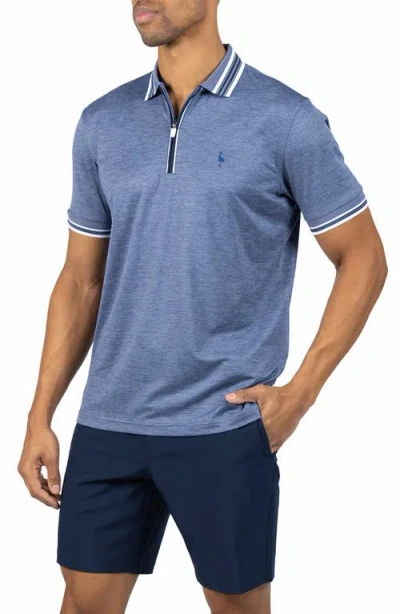 Tailorbyrd Performance Mesh Polo In Blue