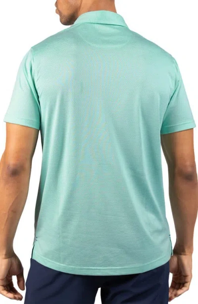 Tailorbyrd Tonal Melange Performance Polo In Green