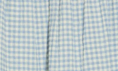 Max Studio Gingham Tiered Skirt In Blue