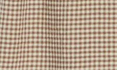 Max Studio Gingham Tiered Skirt In Brown