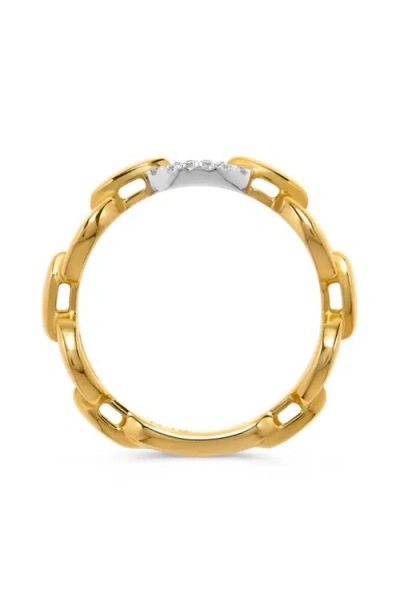 H.j. Namdar Diamond Link Stacking Ring In Pattern