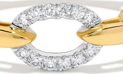 H.j. Namdar Diamond Link Stacking Ring In Pattern