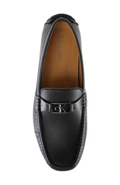 Calvin Klein Felty Moc Toe Driving Loafer In Black