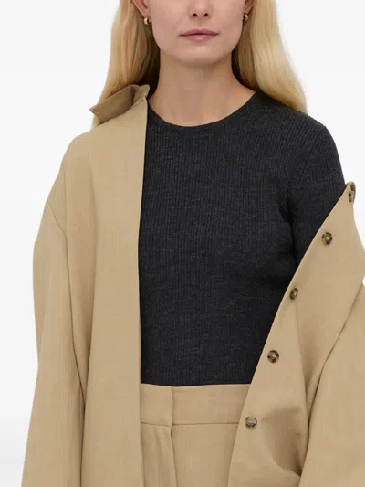 Herskind Cato Buttoned Shirt Jacket In Brown
