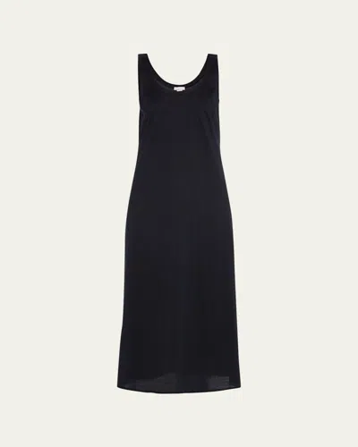 Hanro Deluxe Mercerized Pima Cotton Nightgown In Black