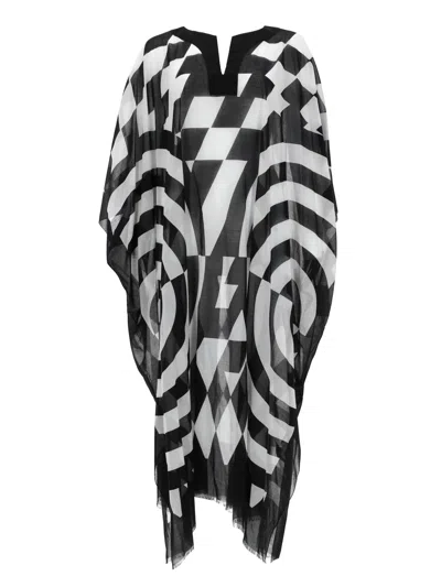Dries Van Noten Caftan With Print In Multi
