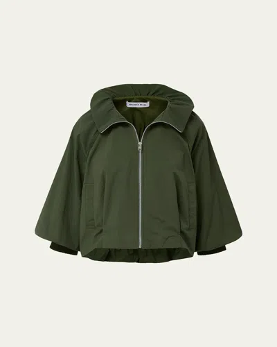 Veronica Beard Circe Faille Bubble Jacket In Green