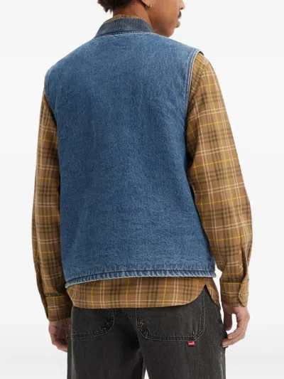 Levi's Sansome Zip-pocket Gilet In Blue