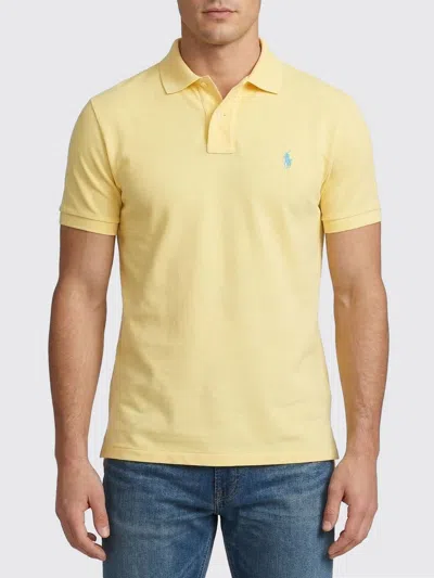 Polo Ralph Lauren Embroidered-logo Polo Shirt In Yellow