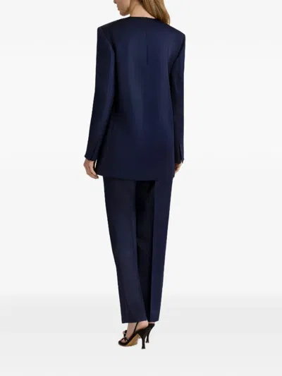 Alberta Ferretti Double-breasted Blazer In Blue