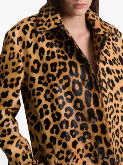 Alberta Ferretti Leopard Print Coat In Multi