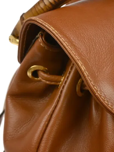 Pre-owned Gucci 1990-2000s Front-pocket Backpack In Brown