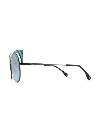 Shop Fendi Hypnoshine Cat-eye Sunglasses In Blue