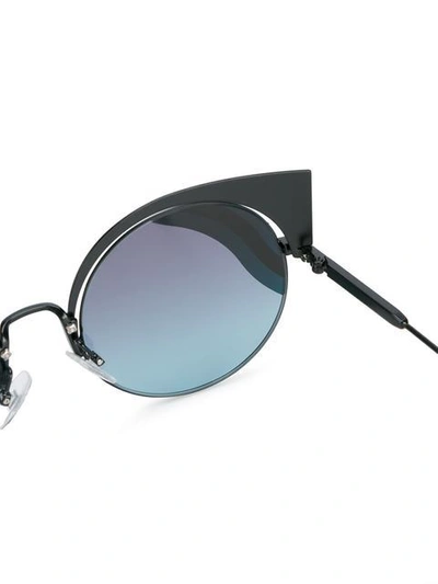 Shop Fendi Hypnoshine Cat-eye Sunglasses In Blue