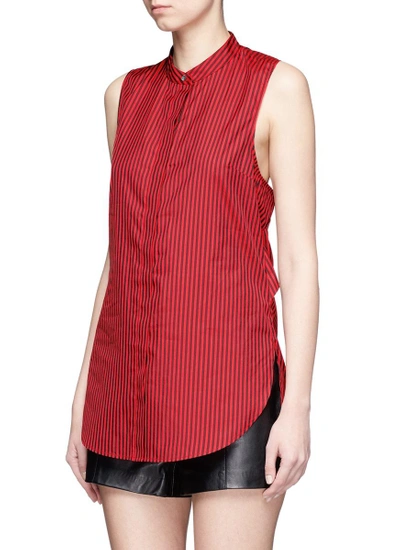 Shop 3.1 Phillip Lim / フィリップ リム Knot Back Stripe Cotton-silk Sleeveless Top