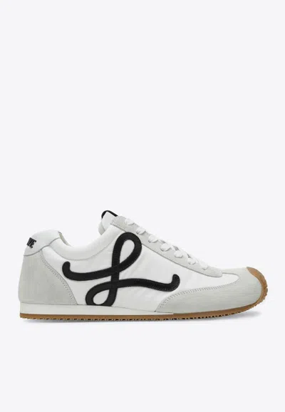 Loewe Ballet Runner 2.0 Nylon And Calfskin Low-top Sneakers In White
