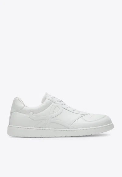 Loewe Jambo Sneaker In Soft Grained Calfskin Sneakers White In White